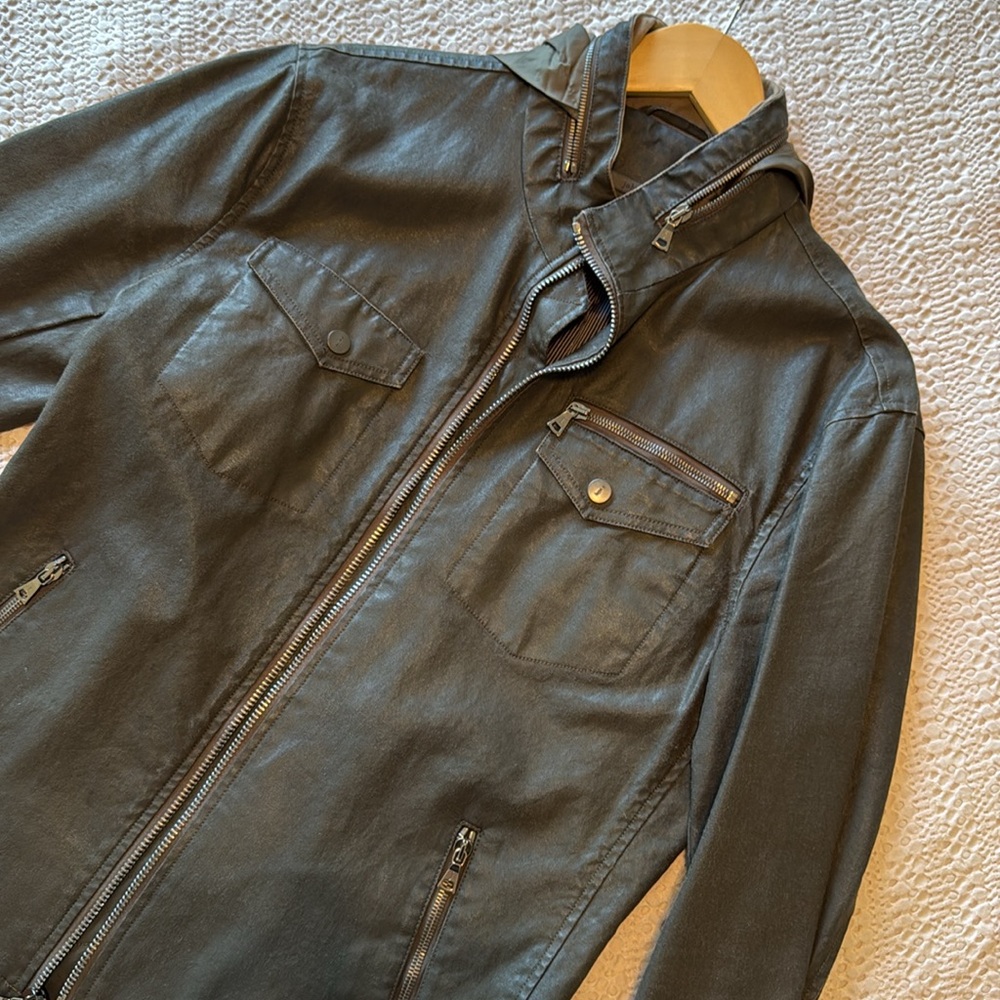 John Varvatos Cotton Jacket With Resin Coating (never worn)